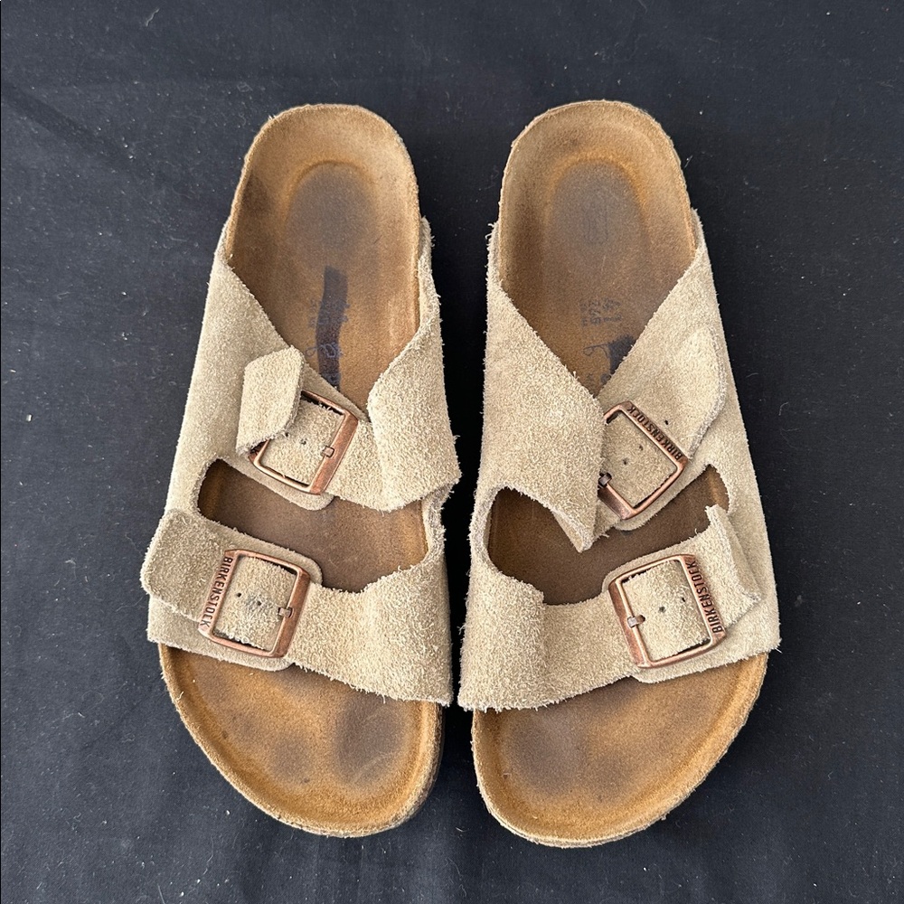 Birkenstock Beige Suede Sandals